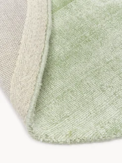 Redonda|Alfombras Rectangulares></noscript>Westwing Collection Alfombra redonda artesanal de viscosa Jane Verde salvia