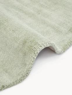 Redonda|Alfombras Rectangulares></noscript>Westwing Collection Alfombra redonda artesanal de viscosa Jane Verde salvia