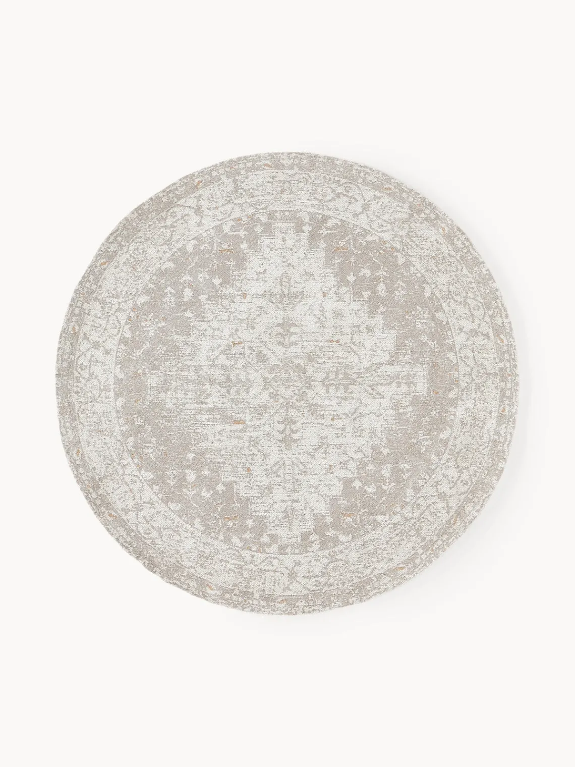 Redonda|Alfombras Rectangulares>Westwing Collection Alfombra redonda artesanal de chenilla Neapel
