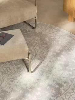 Redonda|Alfombras Rectangulares>Westwing Collection Alfombra redonda artesanal de chenilla Neapel