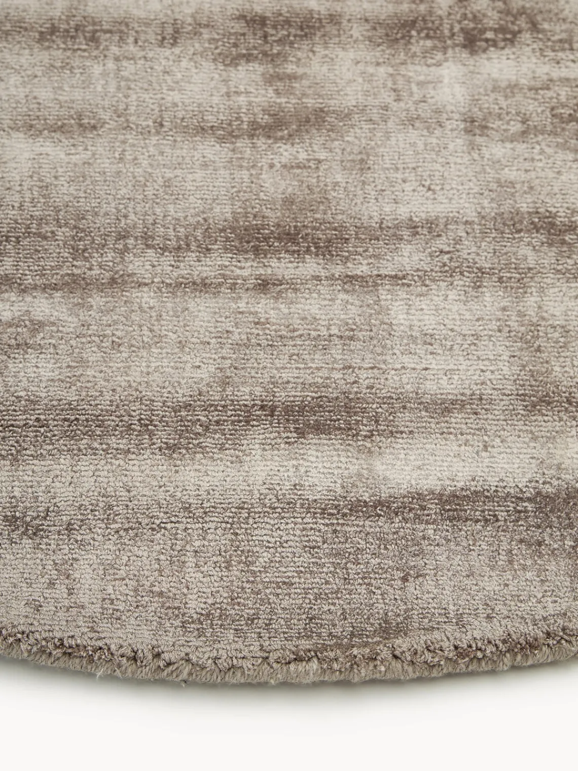 Alfombra redonda artesanal de viscosa Jane Redonda|Alfombras Rectangulares