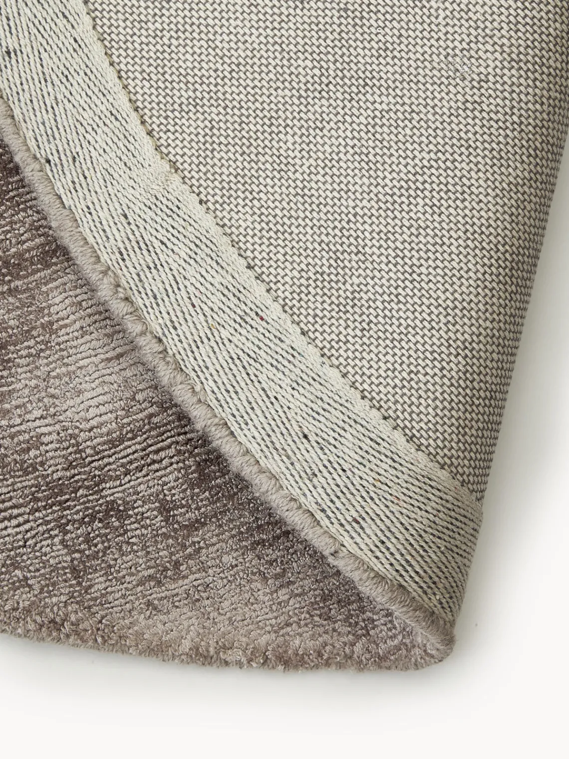 Alfombra redonda artesanal de viscosa Jane Redonda|Alfombras Rectangulares