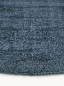 Redonda|Alfombras Rectangulares></noscript>Westwing Collection Alfombra redonda artesanal de viscosa Jane Azul oscuro