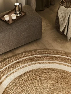 Redonda|Alfombras Rectangulares></noscript>Westwing Collection Alfombra redonda artesanal de yute Clover