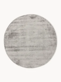Redonda|Alfombras Rectangulares>Westwing Collection Alfombra redonda artesanal de viscosa Jane Gris