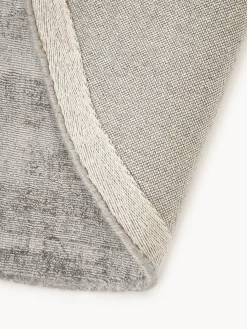 Redonda|Alfombras Rectangulares></noscript>Westwing Collection Alfombra redonda artesanal de viscosa Jane Gris