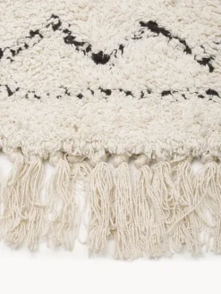 Redonda|Alfombras Rectangulares></noscript>Westwing Collection Alfombra redonda artesanal de algodón con flecos Flonn