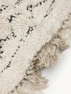 Redonda|Alfombras Rectangulares></noscript>Westwing Collection Alfombra redonda artesanal de algodón con flecos Flonn