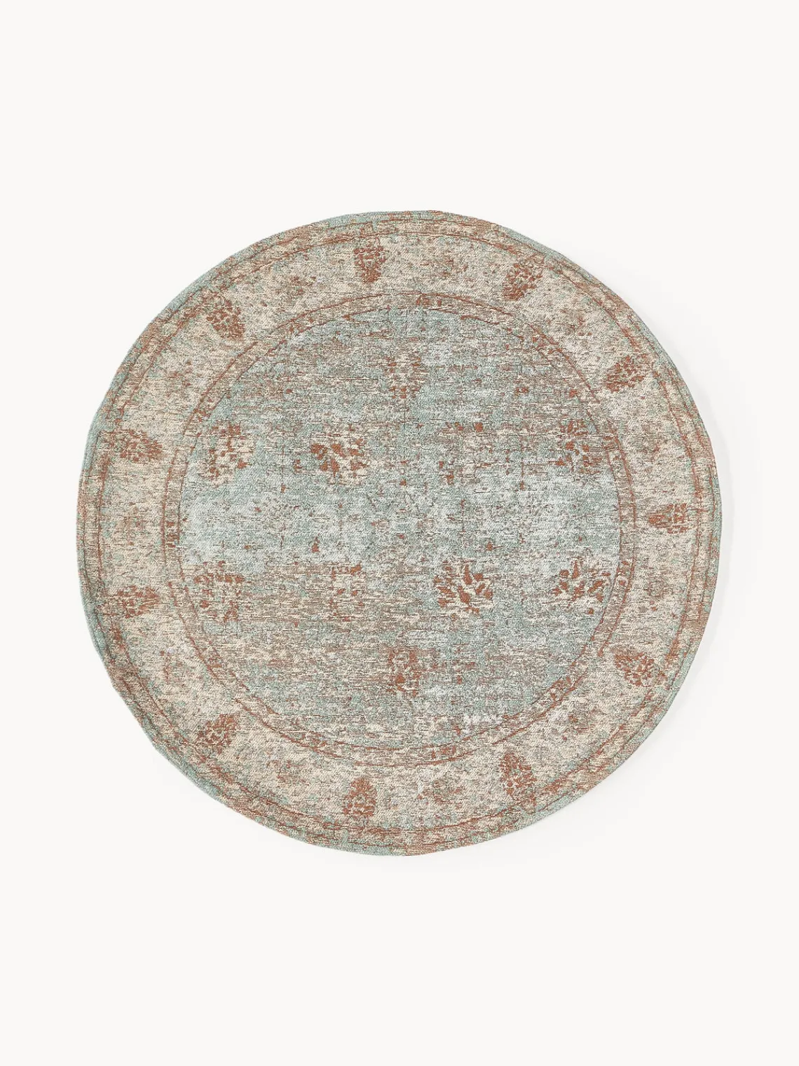 Redonda|Alfombras Rectangulares>Westwing Collection Alfombra redonda artesanal de chenilla Rimini