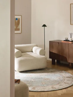 Redonda|Alfombras Rectangulares>Westwing Collection Alfombra redonda artesanal de chenilla Rimini