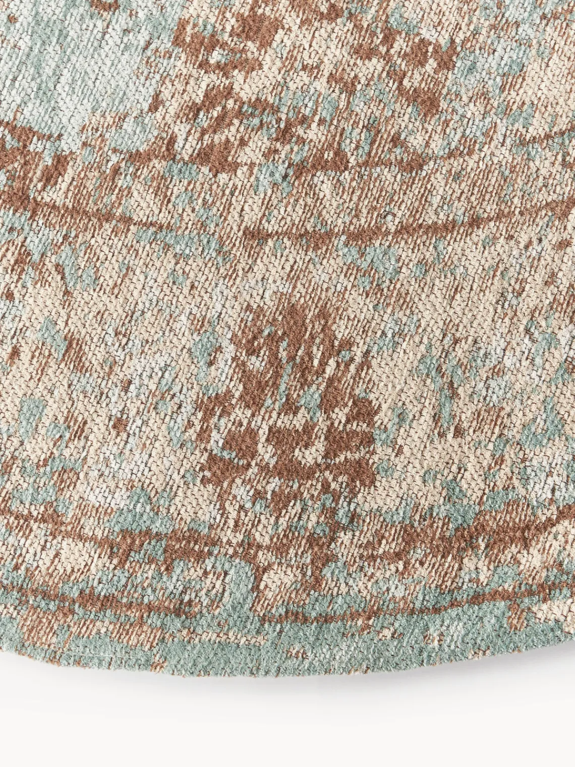 Redonda|Alfombras Rectangulares>Westwing Collection Alfombra redonda artesanal de chenilla Rimini