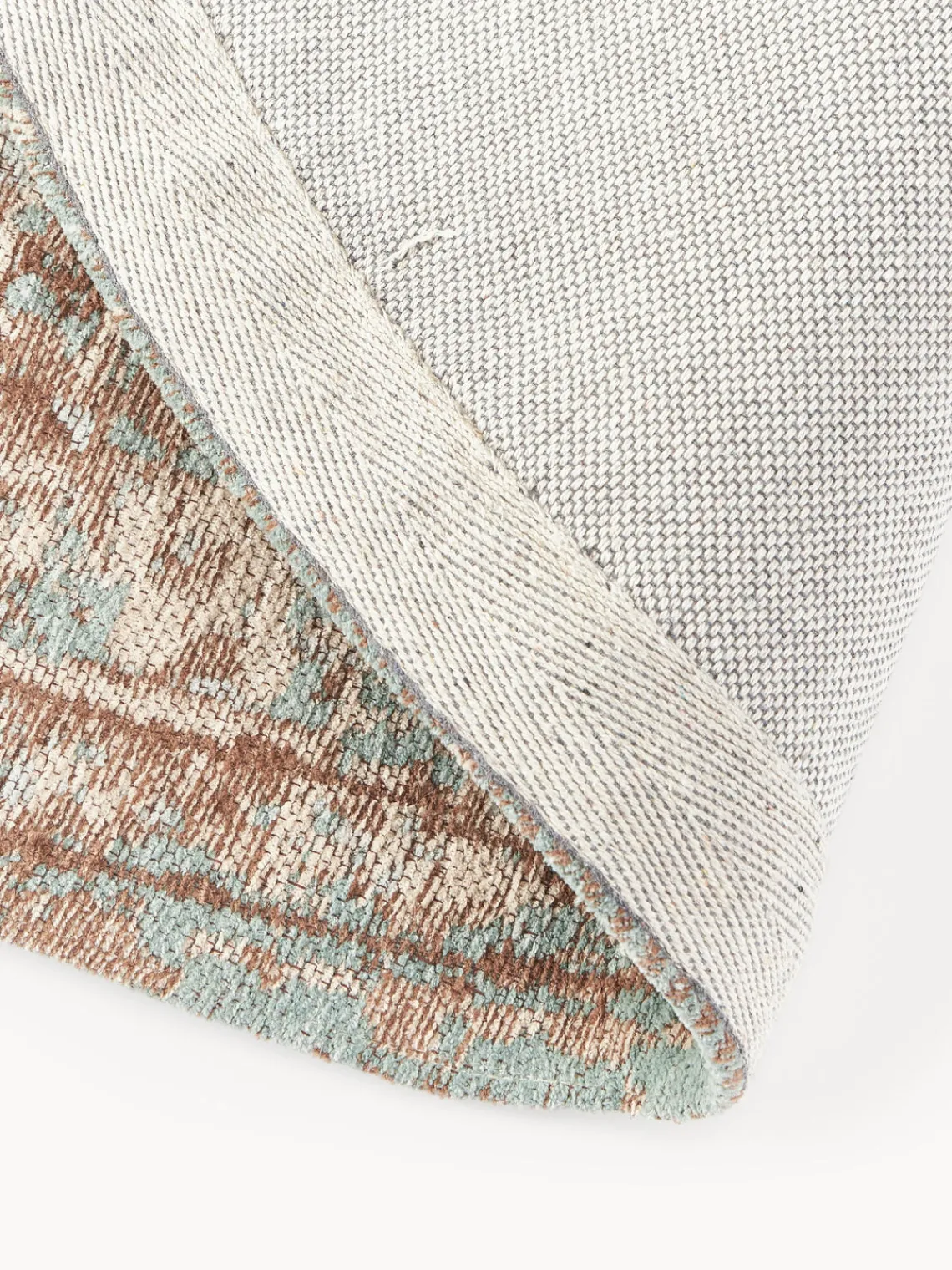 Redonda|Alfombras Rectangulares>Westwing Collection Alfombra redonda artesanal de chenilla Rimini