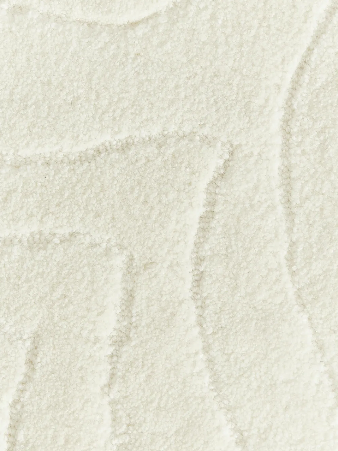 Redonda|Alfombras Rectangulares>Westwing Collection Alfombra redonda artesanal de lana Aaron Blanco crema