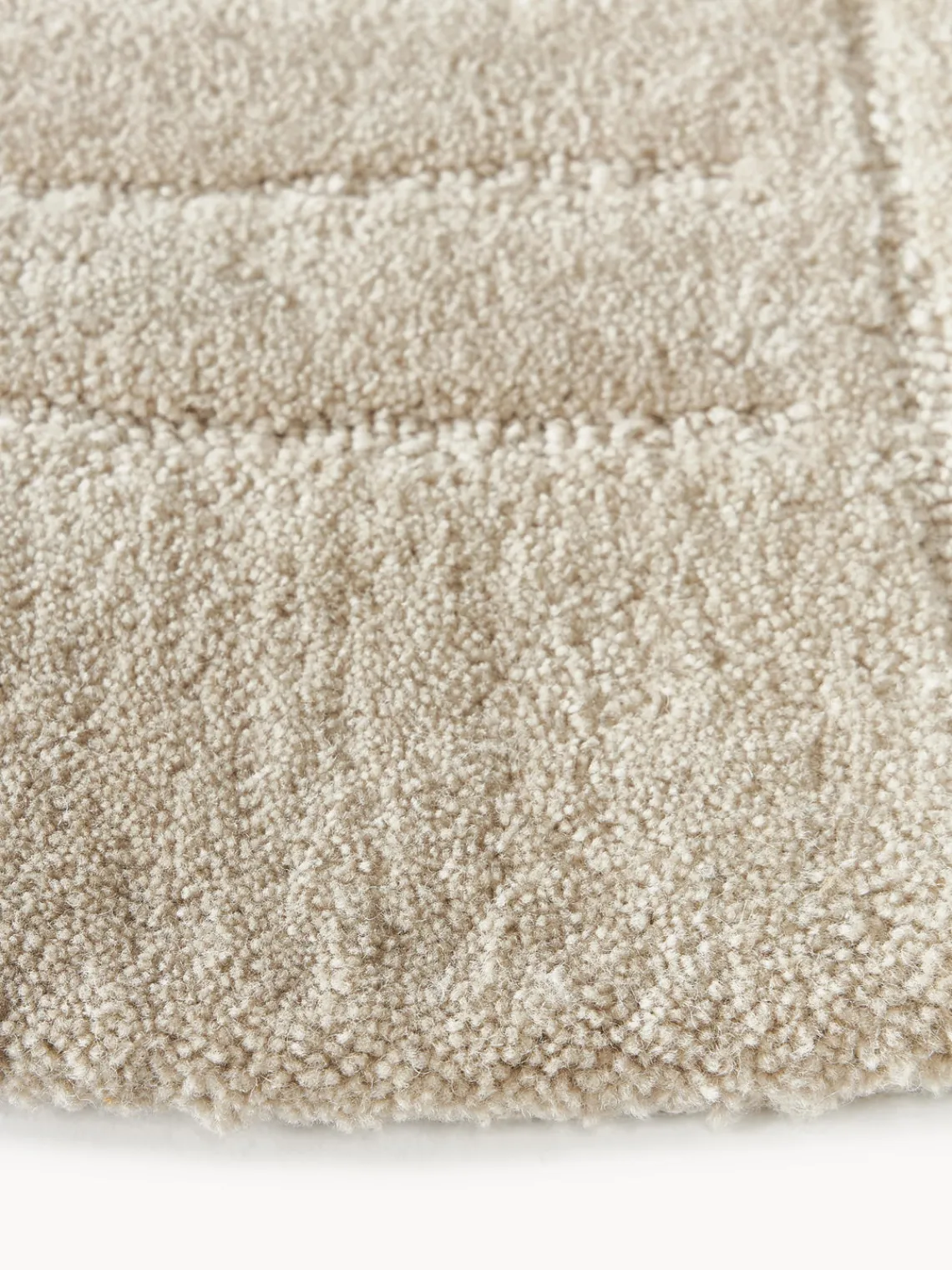 Redonda|Alfombras Rectangulares>Westwing Collection Alfombra redonda artesanal de lana Mason Gris claro