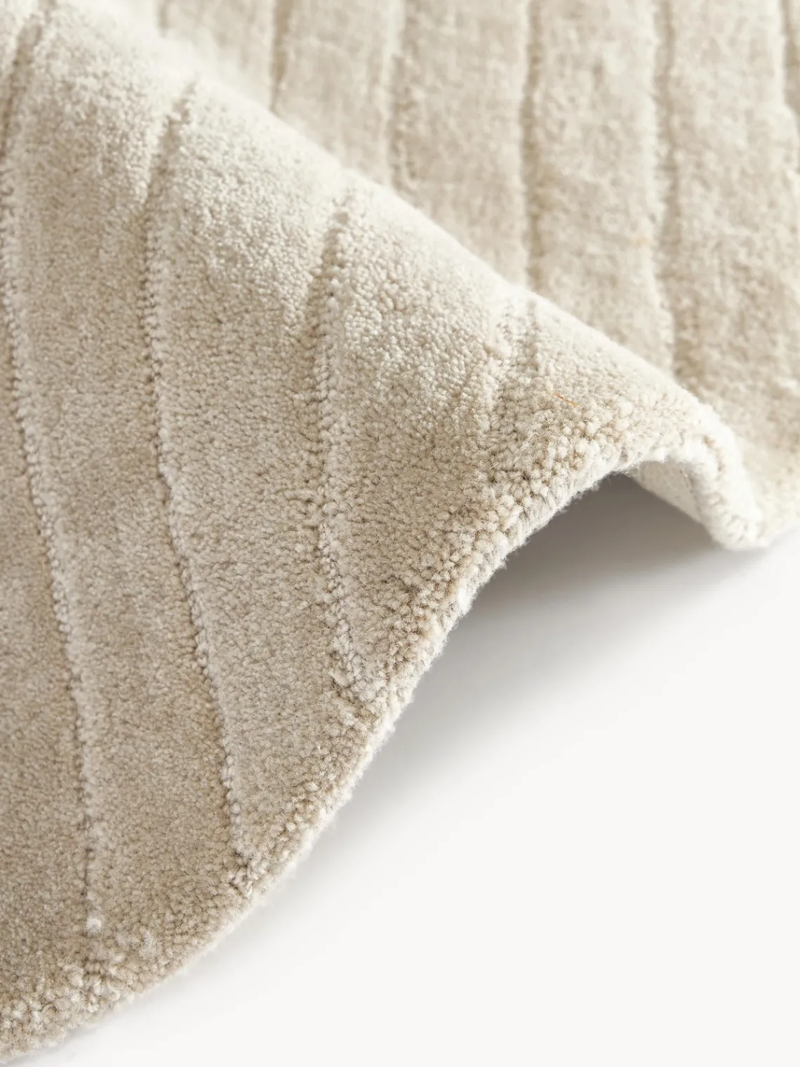 Redonda|Alfombras Rectangulares>Westwing Collection Alfombra redonda artesanal de lana Mason Gris claro