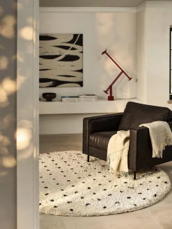 Redonda|Alfombras Rectangulares>Westwing Collection Alfombra redonda artesanal de pelo largo Ayana