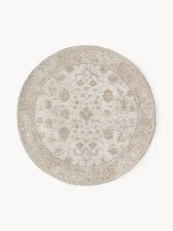 New Alfombra redonda artesanal de chenilla Loire Redonda|Alfombras Rectangulares