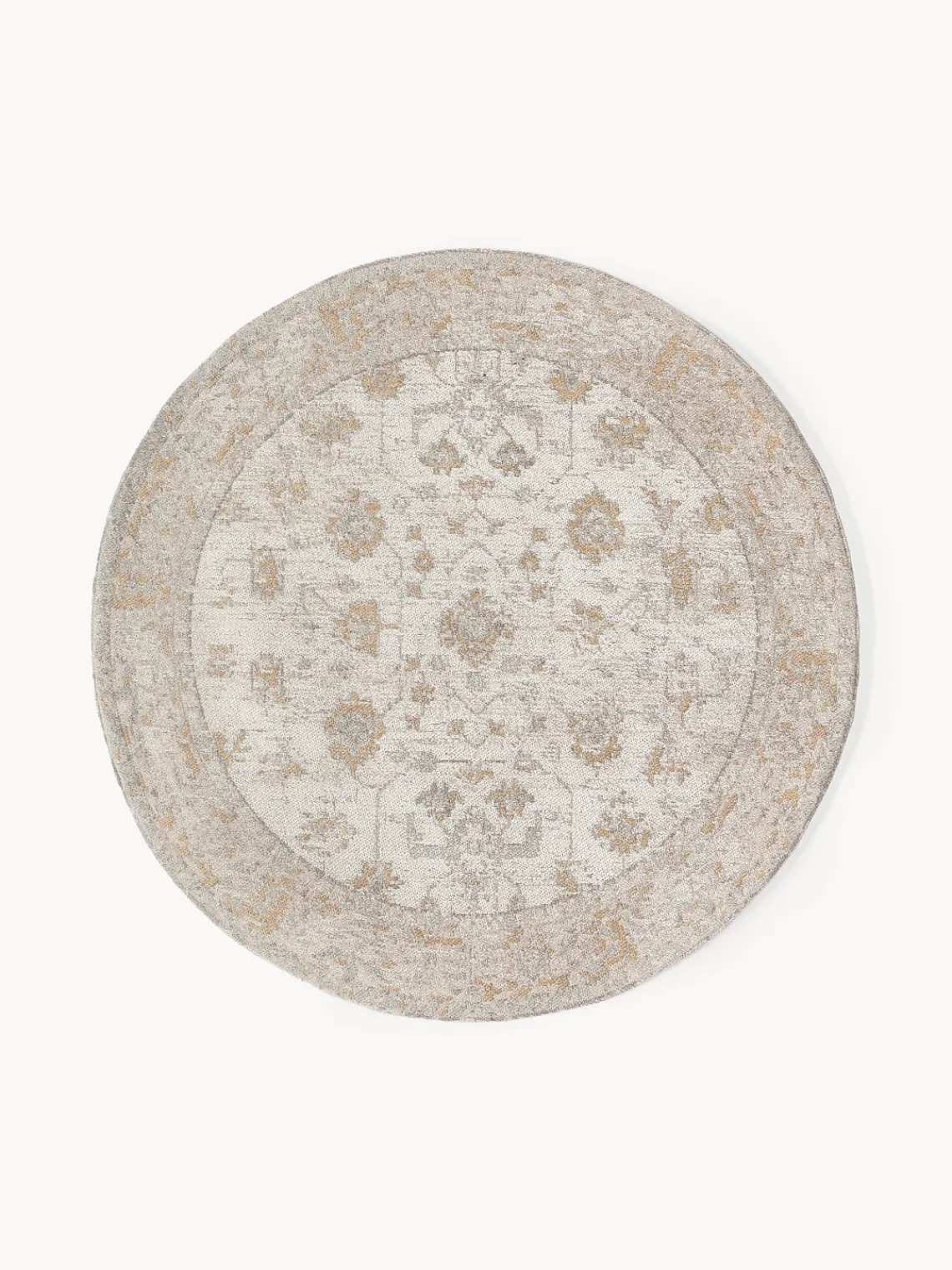 New Alfombra redonda artesanal de chenilla Loire Redonda|Alfombras Rectangulares