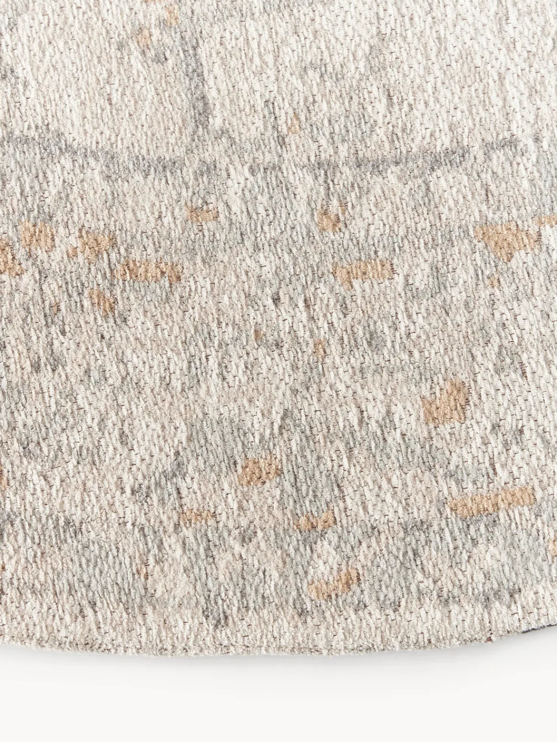 New Alfombra redonda artesanal de chenilla Loire Redonda|Alfombras Rectangulares