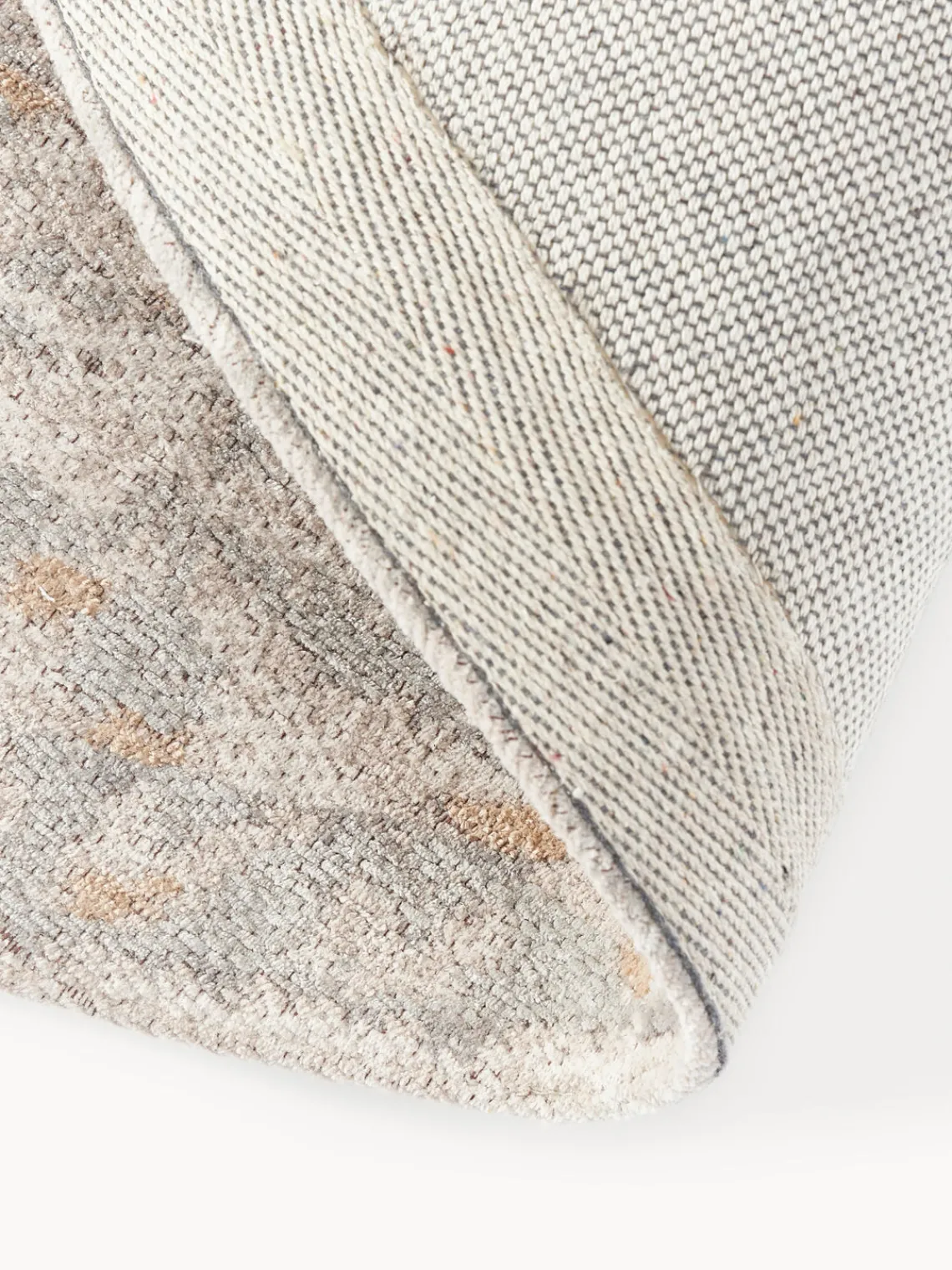 New Alfombra redonda artesanal de chenilla Loire Redonda|Alfombras Rectangulares