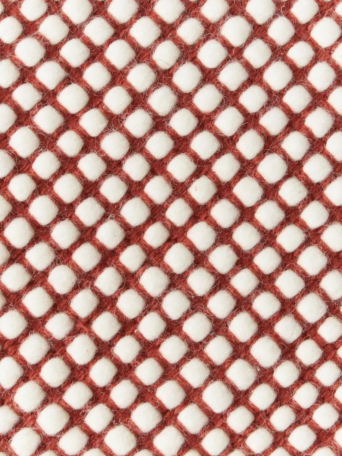 Redonda|Alfombras Rectangulares>Westwing Collection Alfombra redonda artesanal de lana Amaro Terracota, blanco crema