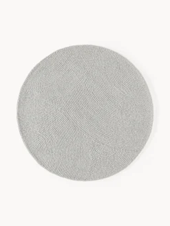 Redonda|Alfombras Rectangulares>Westwing Collection Alfombra redonda artesanal de lana Eleni Gris claro