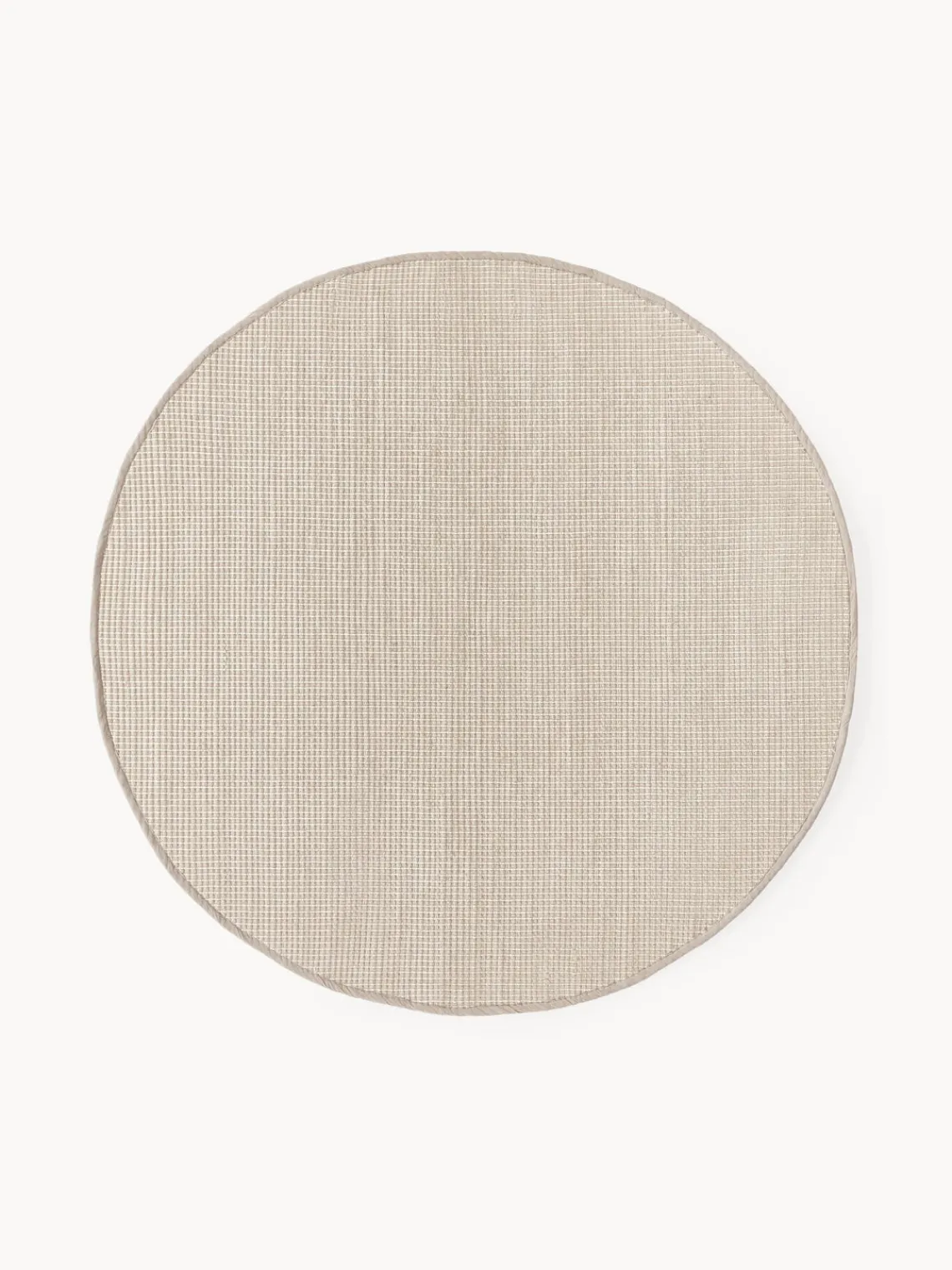 Redonda|Alfombras Rectangulares>Westwing Collection Alfombra redonda artesanal de lana Amaro Beige claro, blanco crema