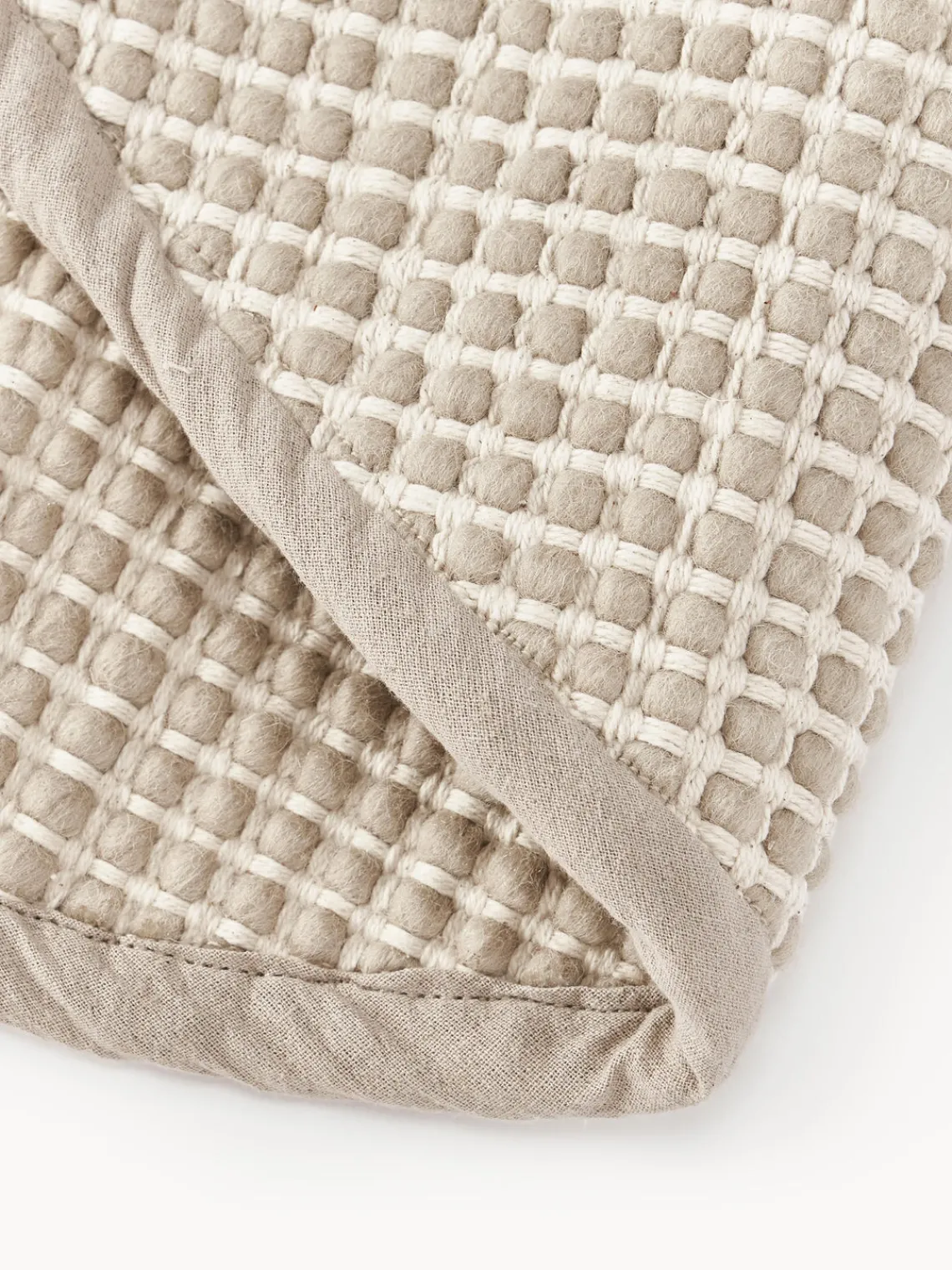 Redonda|Alfombras Rectangulares>Westwing Collection Alfombra redonda artesanal de lana Amaro Beige claro, blanco crema