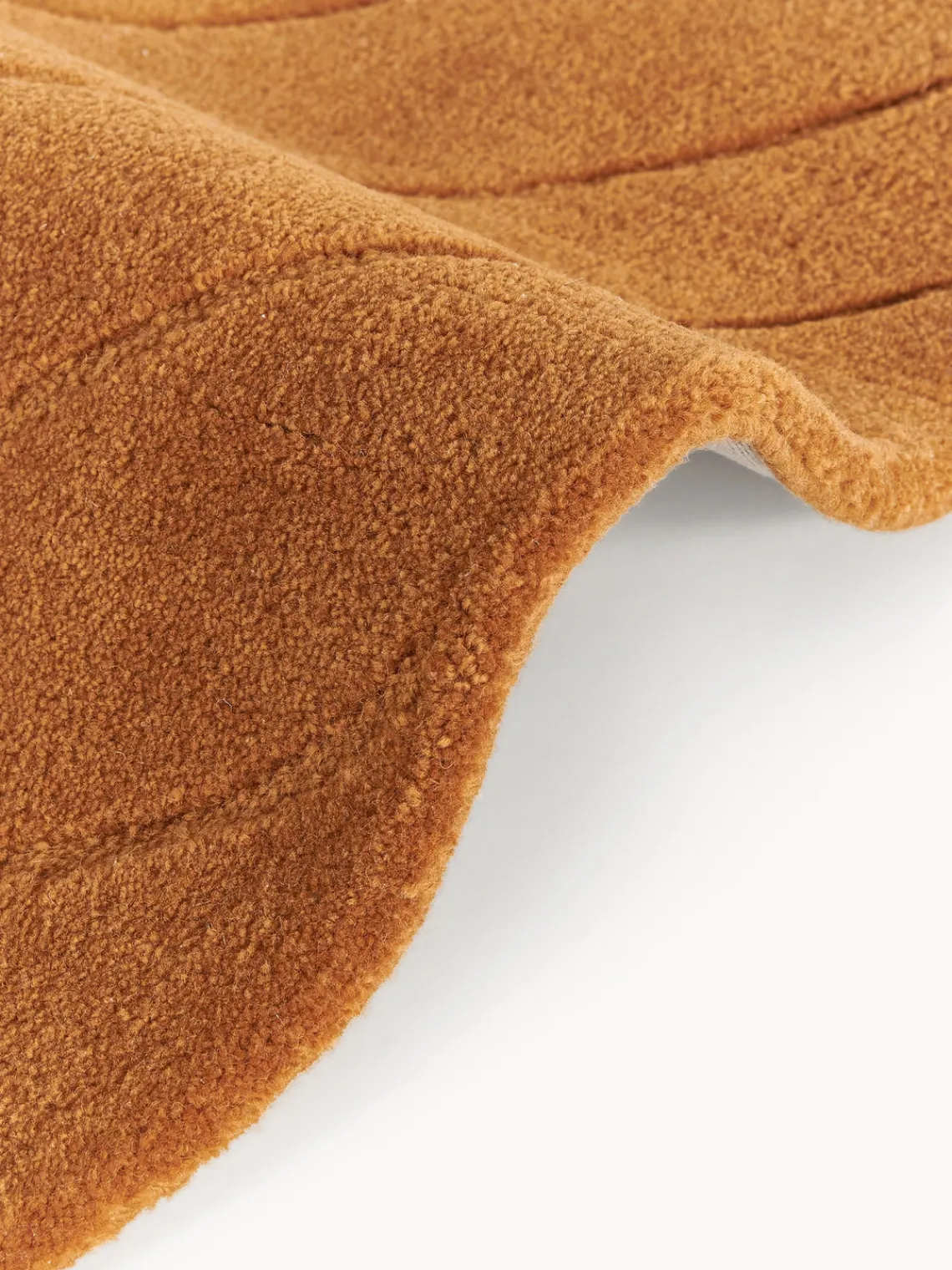 Redonda|Alfombras Rectangulares>Westwing Collection Alfombra redonda artesanal de lana Aaron Amarillo mostaza