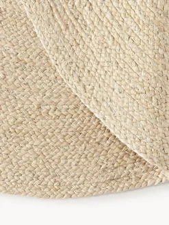 Redonda|Alfombras Rectangulares></noscript>Westwing Collection Alfombra redonda artesanal de yute Sharmila Blanco Off White