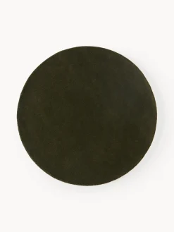 Redonda|Alfombras Rectangulares>Westwing Collection Alfombra redonda artesanal de lana Zayne Verde oscuro
