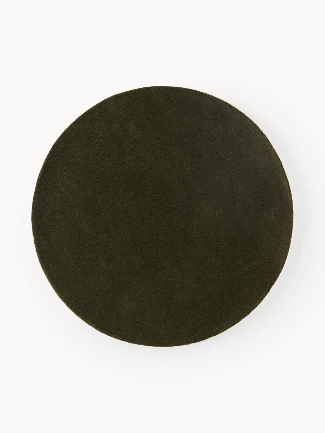 Redonda|Alfombras Rectangulares>Westwing Collection Alfombra redonda artesanal de lana Zayne Verde oscuro