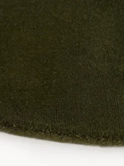 Redonda|Alfombras Rectangulares>Westwing Collection Alfombra redonda artesanal de lana Zayne Verde oscuro