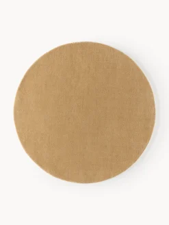 Redonda|Alfombras Rectangulares>Westwing Collection Alfombra redonda artesanal de lana Zayne Ocre