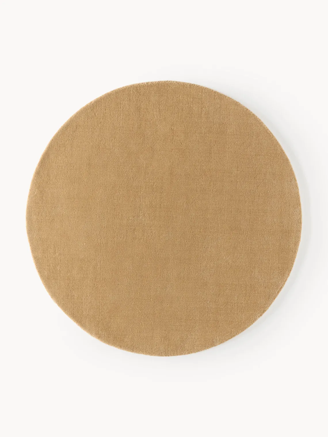 Redonda|Alfombras Rectangulares>Westwing Collection Alfombra redonda artesanal de lana Zayne Ocre