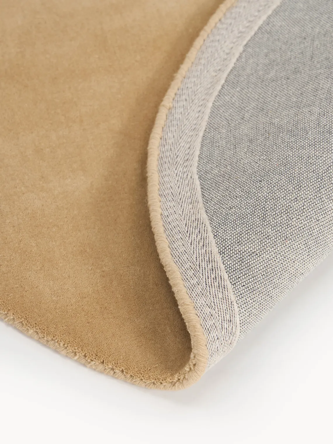 Redonda|Alfombras Rectangulares>Westwing Collection Alfombra redonda artesanal de lana Zayne Ocre