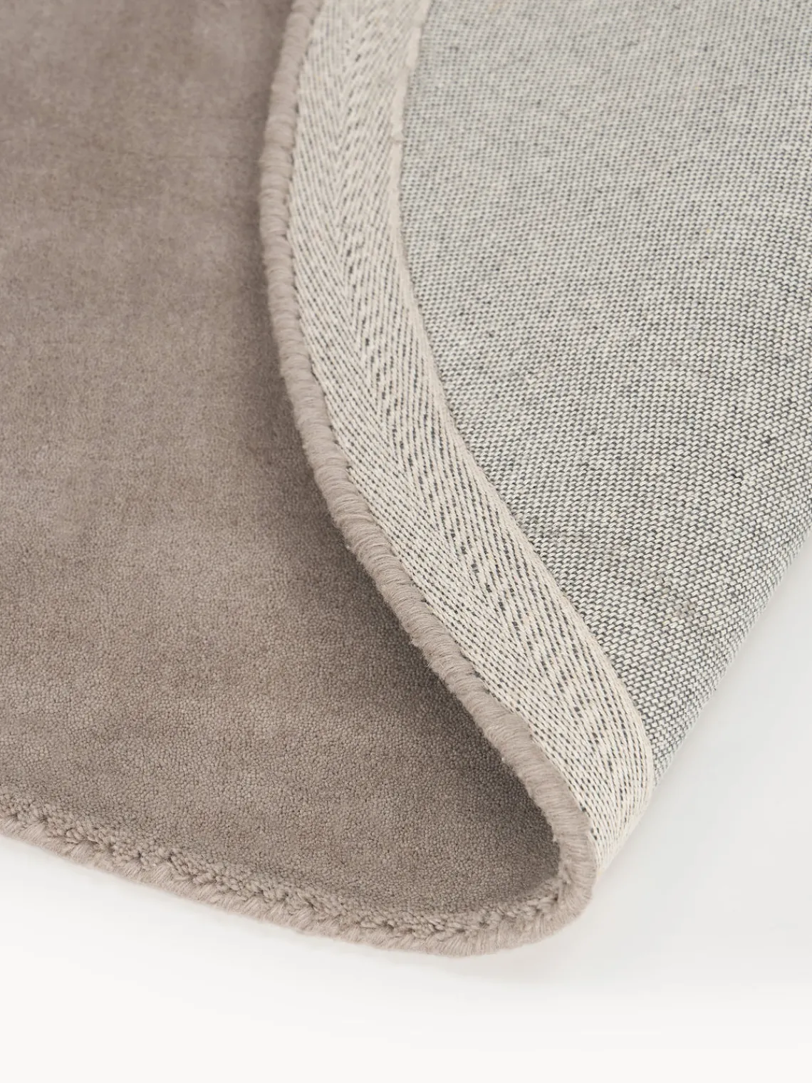 Redonda|Alfombras Rectangulares>Westwing Collection Alfombra redonda artesanal de lana Zayne Greige