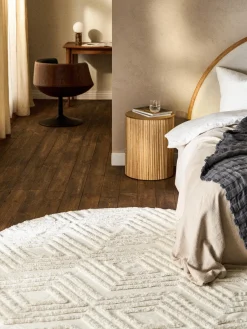 Redonda|Alfombras Rectangulares>Westwing Collection Alfombra redonda de algodón texturizada Ziggy