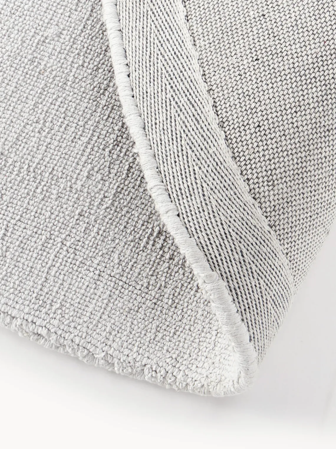 Redonda|Alfombras Rectangulares>Westwing Collection Alfombra redonda de algodón artesanal Lora Gris claro