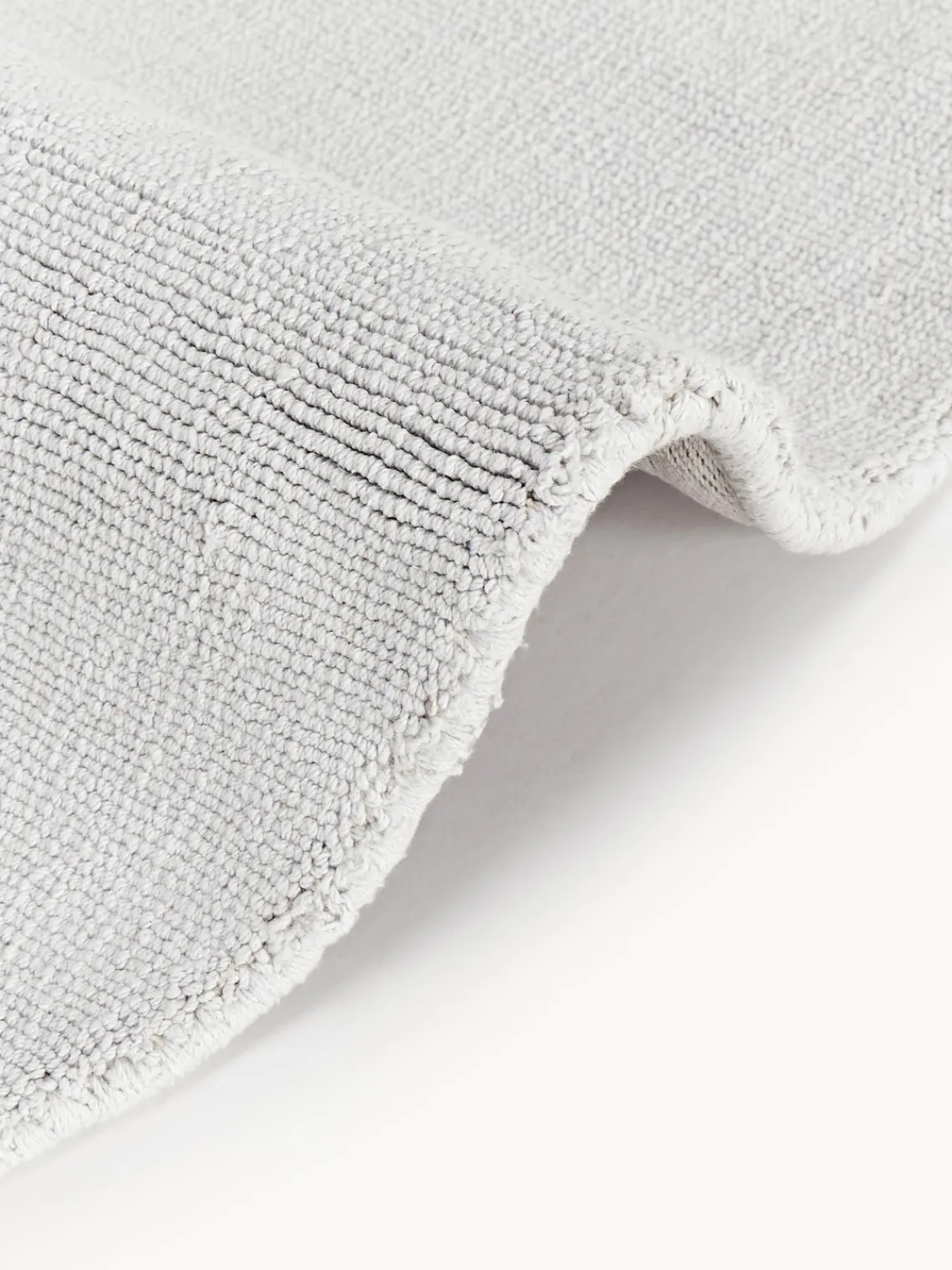 Redonda|Alfombras Rectangulares>Westwing Collection Alfombra redonda de algodón artesanal Lora Gris claro