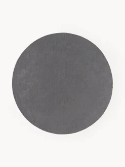 Redonda|Alfombras Rectangulares>Westwing Collection Alfombra redonda de algodón artesanal Lora Gris oscuro