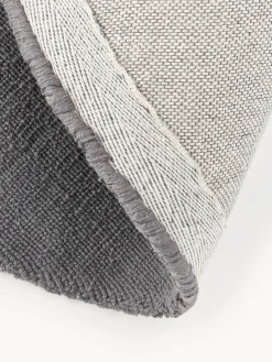 Redonda|Alfombras Rectangulares></noscript>Westwing Collection Alfombra redonda de algodón artesanal Lora Gris oscuro