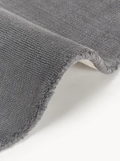 Redonda|Alfombras Rectangulares></noscript>Westwing Collection Alfombra redonda de algodón artesanal Lora Gris oscuro