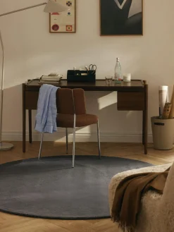 Redonda|Alfombras Rectangulares></noscript>Westwing Collection Alfombra redonda de algodón artesanal Lora Gris oscuro