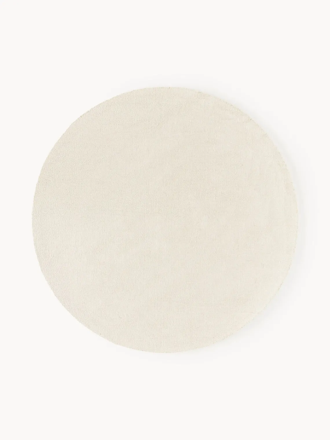 Redonda|Alfombras Rectangulares>Westwing Collection Alfombra redonda de algodón artesanal Lora Blanco Off White