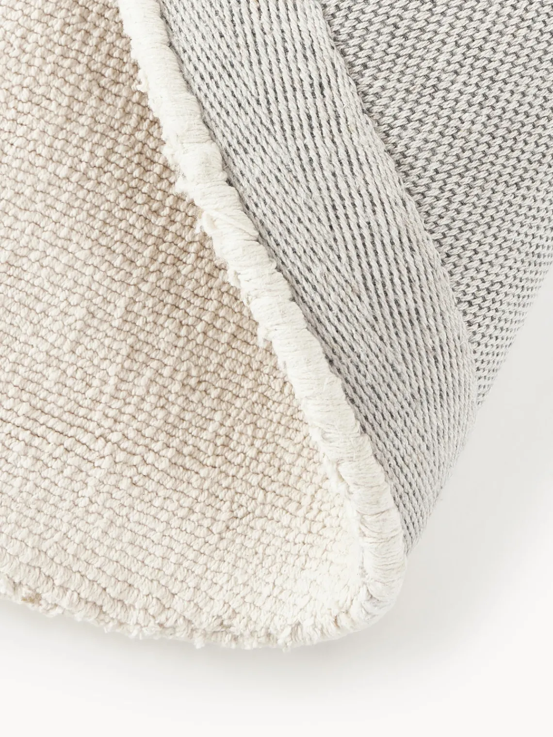 Redonda|Alfombras Rectangulares>Westwing Collection Alfombra redonda de algodón artesanal Lora Blanco Off White