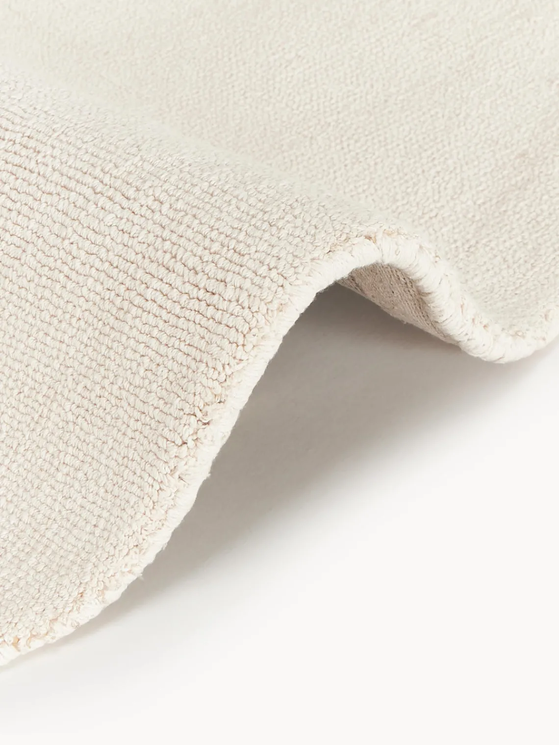 Redonda|Alfombras Rectangulares>Westwing Collection Alfombra redonda de algodón artesanal Lora Blanco Off White