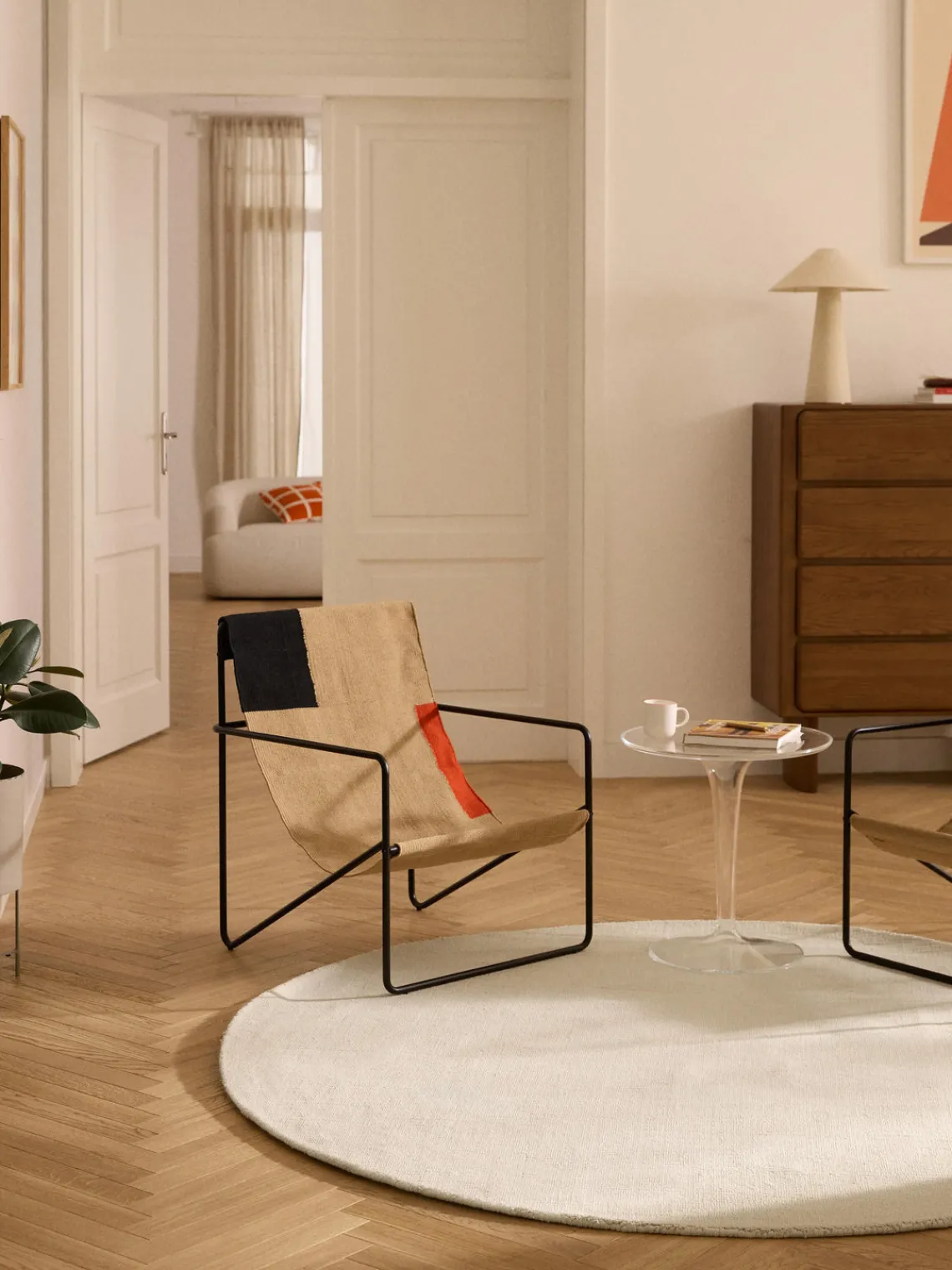 Redonda|Alfombras Rectangulares>Westwing Collection Alfombra redonda de algodón artesanal Lora Blanco Off White