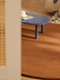 Redonda|Alfombras Rectangulares>Westwing Collection Alfombra redonda de algodón artesanal Lora Terracota