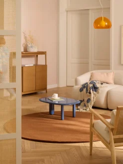 Redonda|Alfombras Rectangulares></noscript>Westwing Collection Alfombra redonda de algodón artesanal Lora Terracota